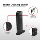 Shintaro Blazer USB 3.0 Dual Display Docking Station with USB-A/USB-C Support, Dual HDMI, 4 USB Ports, and Gigabit Ethernet Connectivity