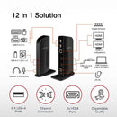 Shintaro Blazer USB 3.0 Dual Display Docking Station with USB-A/USB-C Support, Dual HDMI, 4 USB Ports, and Gigabit Ethernet Connectivity
