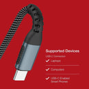 Shintaro USB-C Charge Cable 1m, Aluminium head, braid, support Max 20V5A, 100W charging, Emark IC, 480Mbps data.