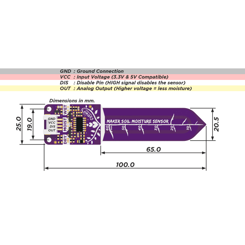 Maker Soil Moisture Sensor (Capacitive)