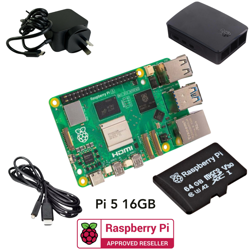 Buy Raspberry Pi 5 16GB Starter Kit - Black | Buy in Australia