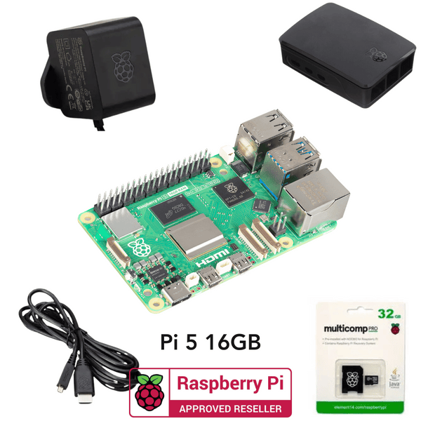 Raspberry Pi 5 16GB Starter Kit - Black