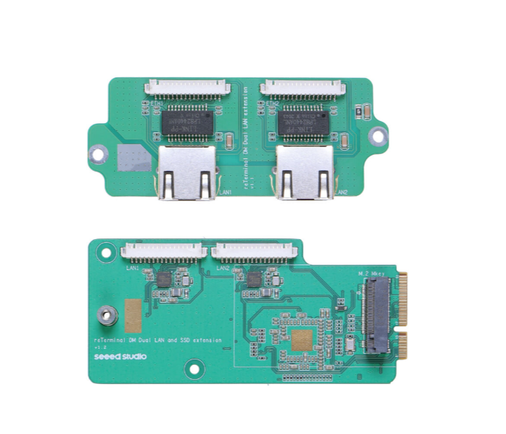 reTerminal DM Dual LAN and SSD extension - dual 1 Gigabit Ethernet ports, one NVMe SSD connector(SSD not included)