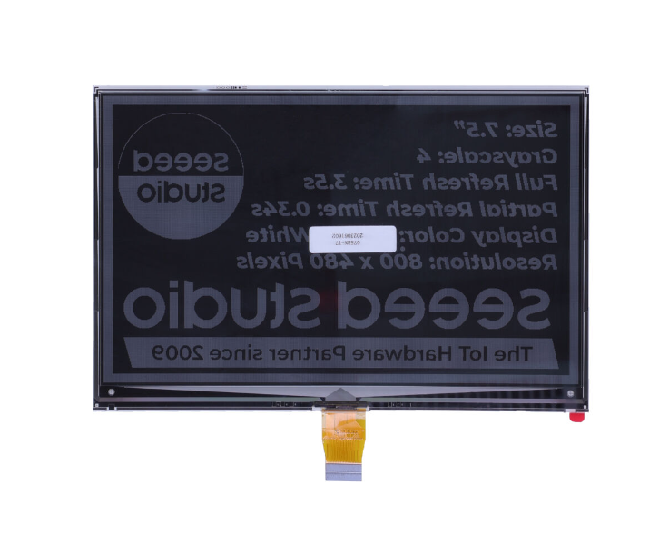 7.5" Monochrome ePaper Display with 800x480 Pixels