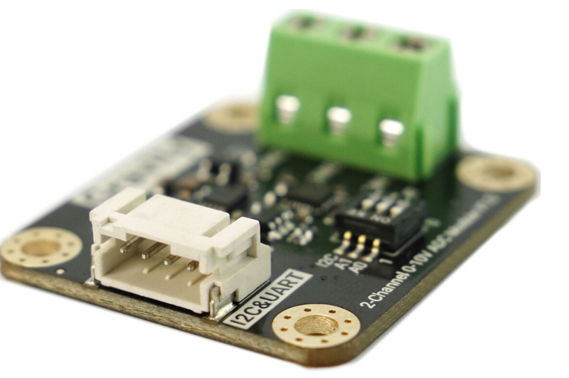 Gravity: 0-10V 15-Bit Dual-Channel High-Precision ADC Module for Arduino / Raspberry Pi / ESP32