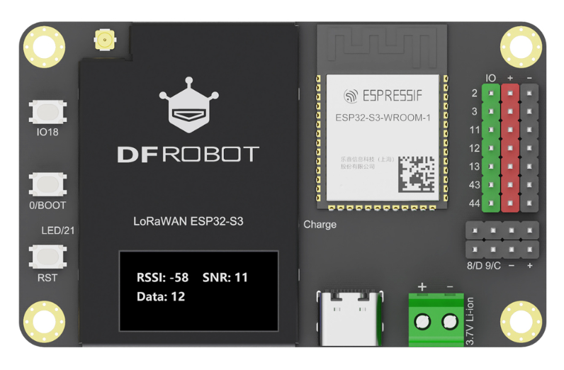 LoRaWAN ESP32-S3 Dev Board with Display for IoT Prototyping