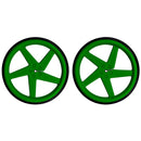 Kitronik Pair of 5 Spoke Wheels for D-Shaft Motor – Green