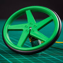 Kitronik Pair of 5 Spoke Wheels for D-Shaft Motor – Green