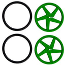 Kitronik Pair of 5 Spoke Wheels for D-Shaft Motor – Green