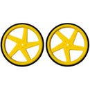 Kitronik Yellow Wheels - Right angle geared TT motors with yellow wheels
