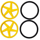 Kitronik Yellow Wheels - Right angle geared TT motors with yellow wheels