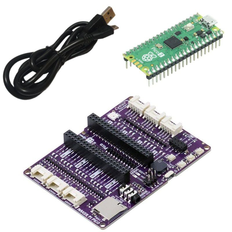 Maker Pi Pico Base with Pico 2 H: Simplifying Pi Pico for Beginners