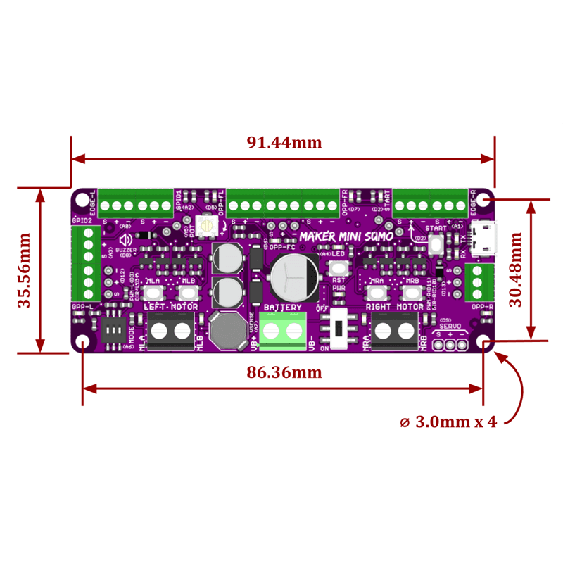 Maker Mini Sumo Controller: Simplifying Sumo Robot for Beginner