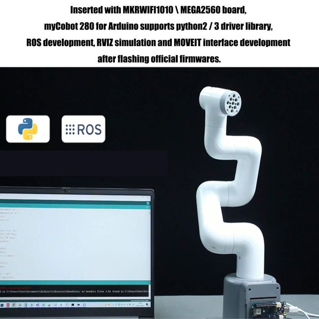 Bras Robotique Collaboratif MyCobot 280 (6 Axes) - Open Source, Compatible M5Stack/ROS - Éducation, Recherche, Projets IA