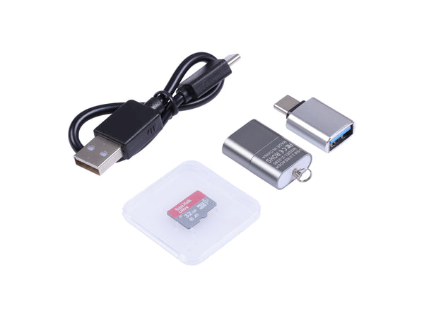 Micro SD Card Tool Kit - 32GB SanDisk SD card, SD card reader