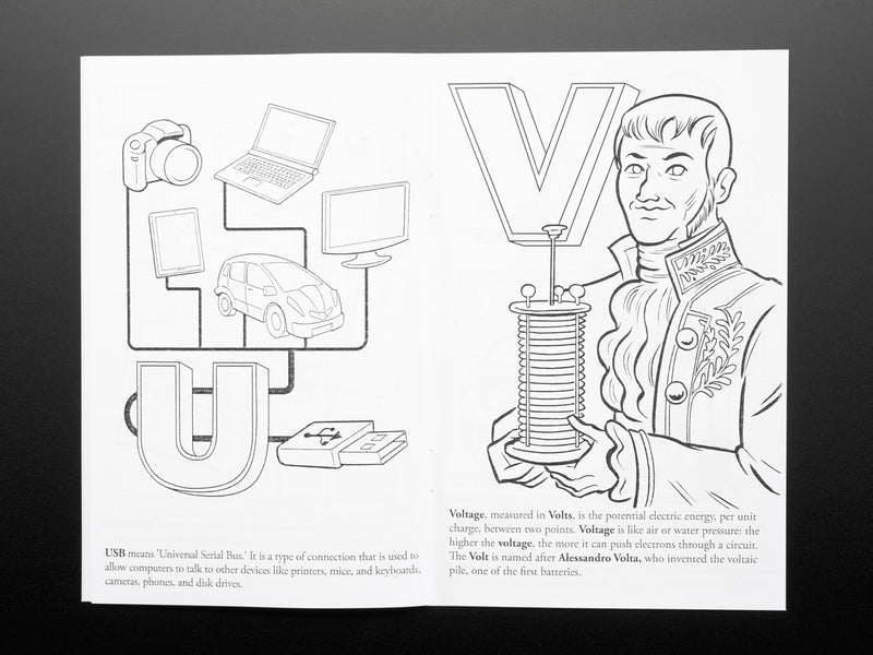 Coloring book - \"Ladyada\'s E is for electronics\"