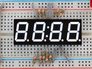 White 7-segment clock display - 0.56\" digit height