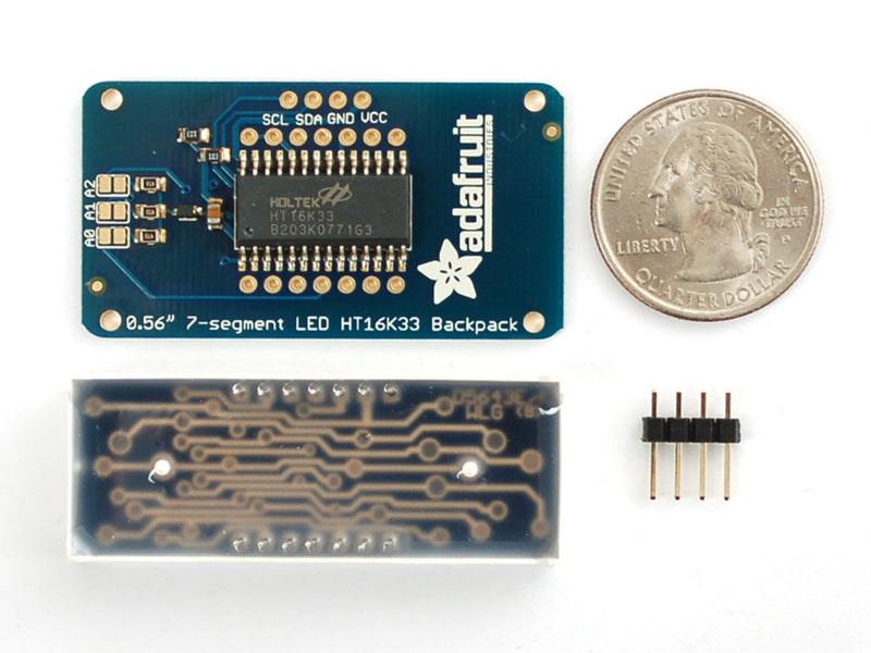 Adafruit 0.56\" 4-Digit 7-Segment Display w/I2C Backpack - White