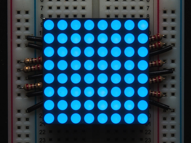 Small 1.2\" 8x8 Ultra Bright Blue LED Matrix