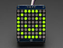 Adafruit Small 1.2\" 8x8 LED Matrix w/I2C Backpack - Yellow-Green