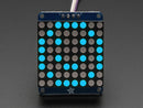 Adafruit Small 1.2\" 8x8 LED Matrix w/I2C Backpack - Blue