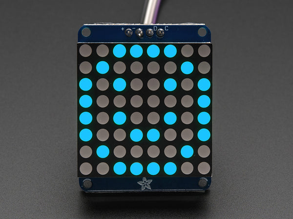 Adafruit Small 1.2\" 8x8 LED Matrix w/I2C Backpack - Blue