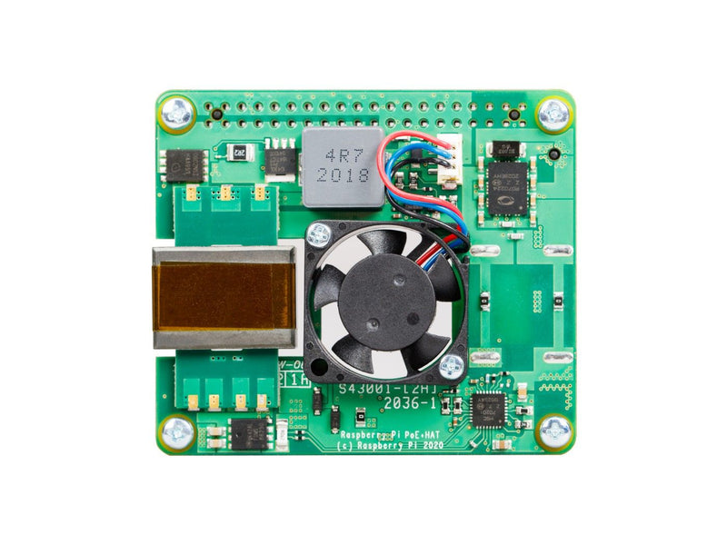 Raspberry Pi PoE+ HAT for Raspberry Pi 4B/3B+