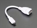 USB OTG Host Cable - MicroB OTG male to A female