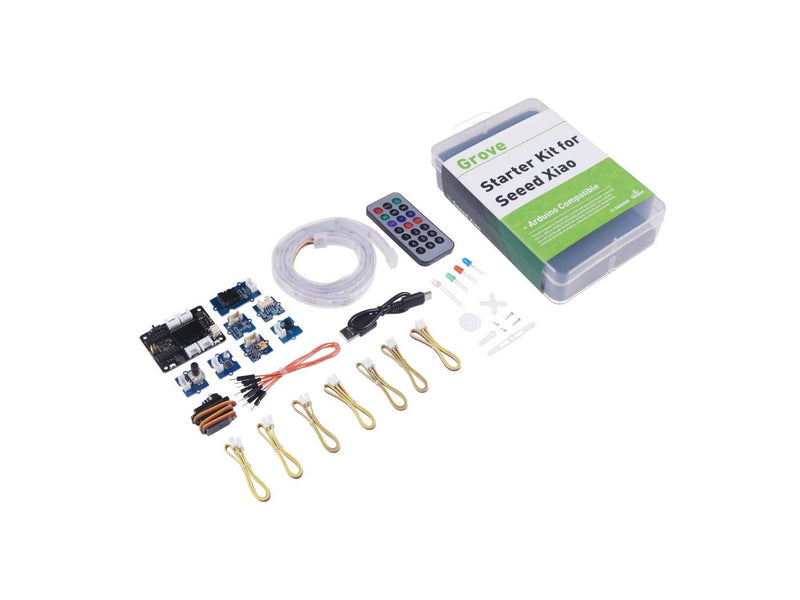 Seeed Studio XIAO Starter Kit - all Seeed Studio XIAO series Development boards supported, XIAO Series Expansion board, 9 Grove Modules, Additional Controllable Components, presented with XIAO Series Courses
