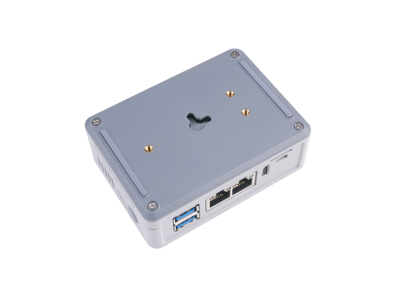 Aluminum Alloy CNC Passive Cooling Cover Case for Raspberry Pi CM4 with Dual Gigabit Ethernet Carrier Board