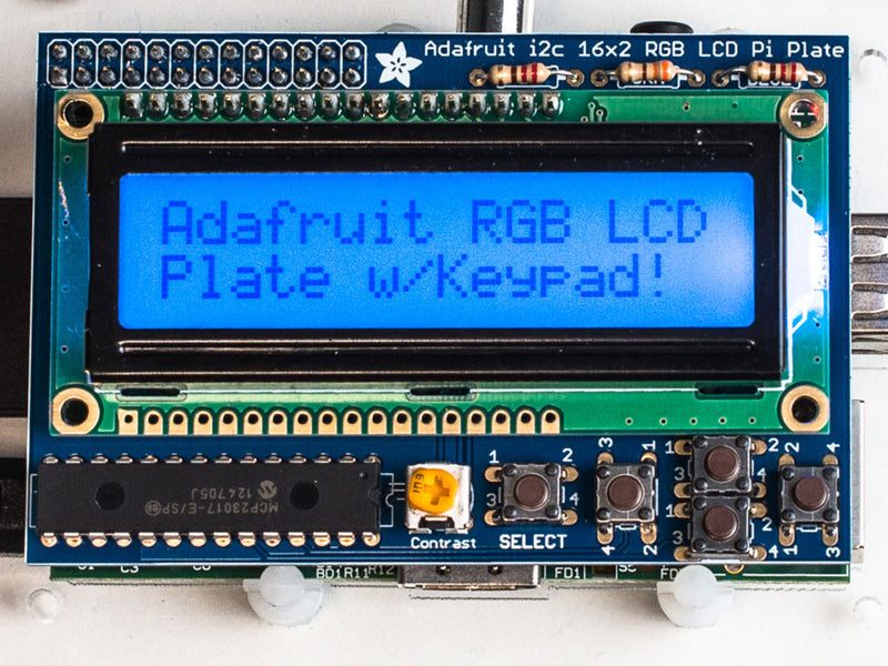 Adafruit RGB Positive 16x2 LCD+Keypad Kit for Raspberry Pi