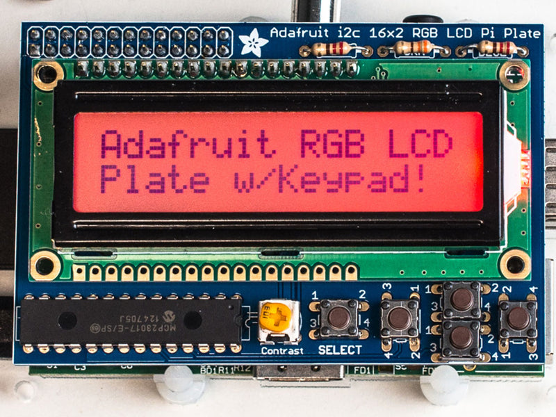 Adafruit RGB Positive 16x2 LCD+Keypad Kit for Raspberry Pi