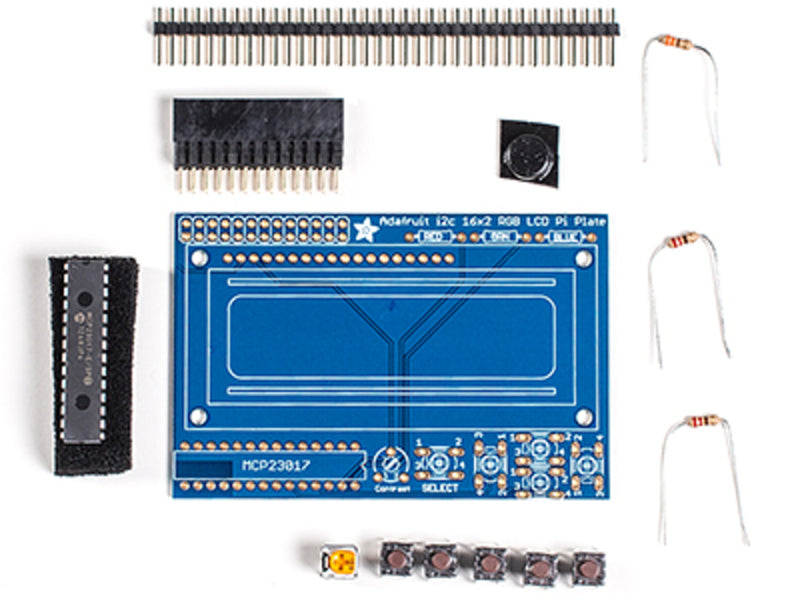 Adafruit RGB Positive 16x2 LCD+Keypad Kit for Raspberry Pi