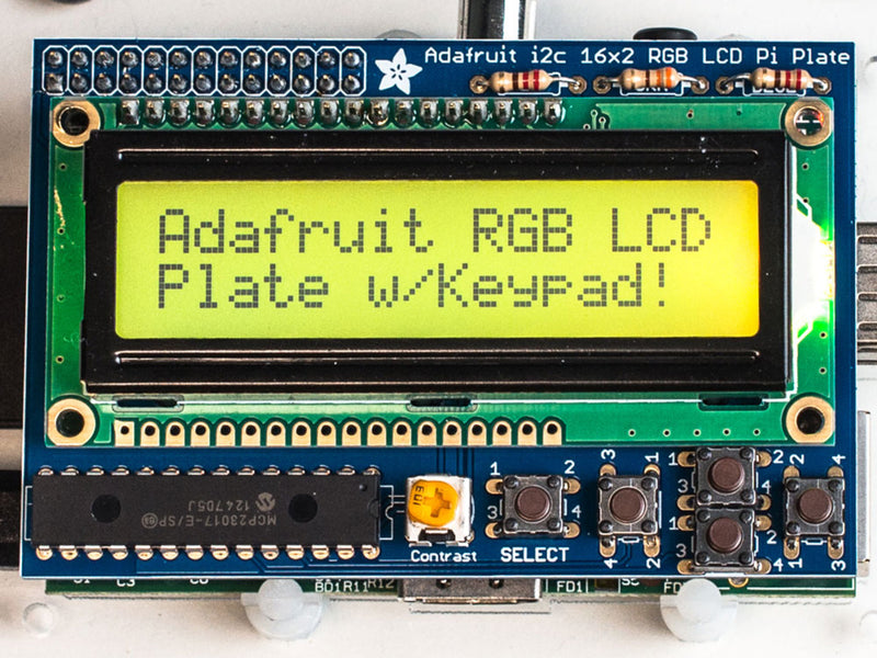 Adafruit RGB Positive 16x2 LCD+Keypad Kit for Raspberry Pi