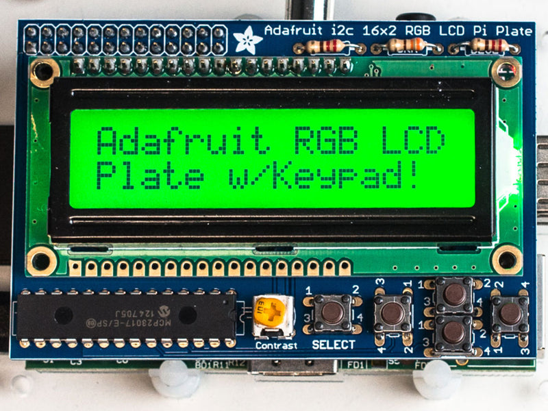 Adafruit RGB Positive 16x2 LCD+Keypad Kit for Raspberry Pi