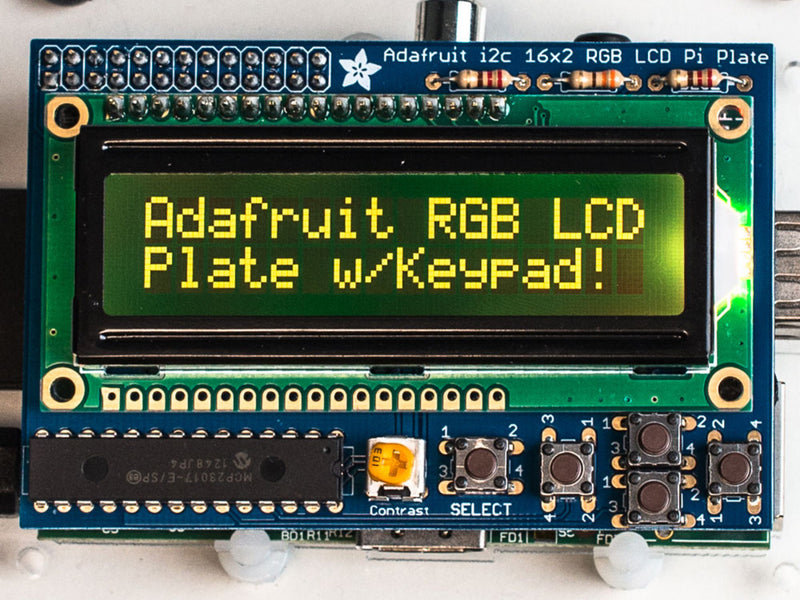 Adafruit RGB Negative 16x2 LCD+Keypad Kit for Raspberry Pi