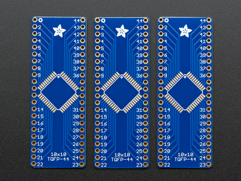SMT Breakout PCB for 44-QFN or 44-TQFP - 3 Pack!