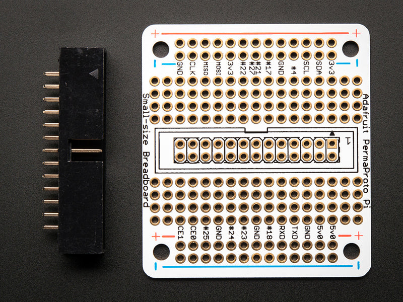 Adafruit Small-Size Perma-Proto Raspberry Pi Breadboard PCB Kit