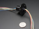 Slip Ring with Flange - 22mm diameter, 12 wires, max 240V @ 2A