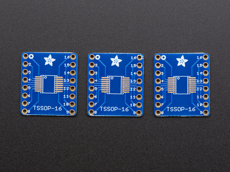 SMT Breakout PCB for SOIC-16 or TSSOP-16 - 3 Pack!