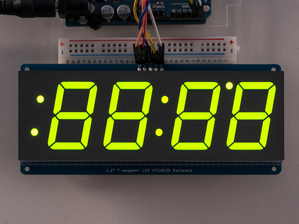 Adafruit 1.2\" 4-Digit 7-Segment Display w/I2C Backpack - Green