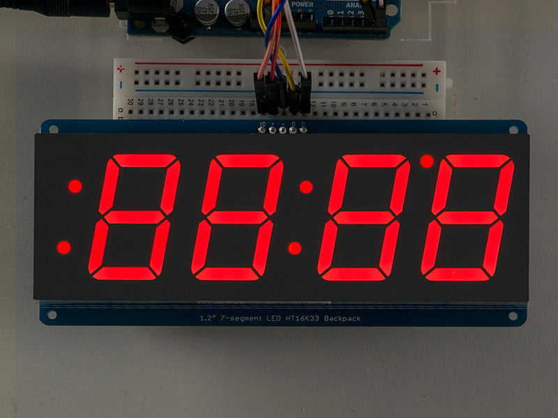 Adafruit 1.2\" 4-Digit 7-Segment Display w/I2C Backpack - Red