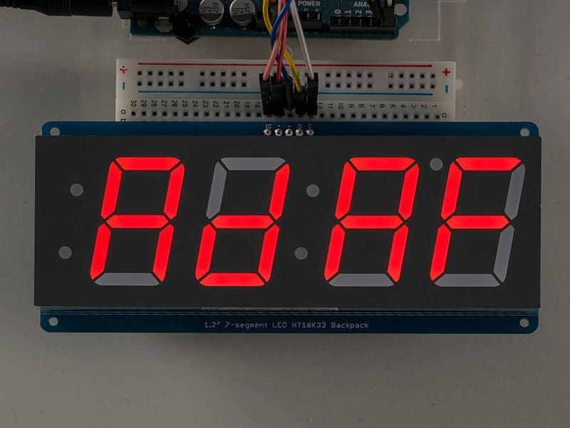 Adafruit 1.2\" 4-Digit 7-Segment Display w/I2C Backpack - Red