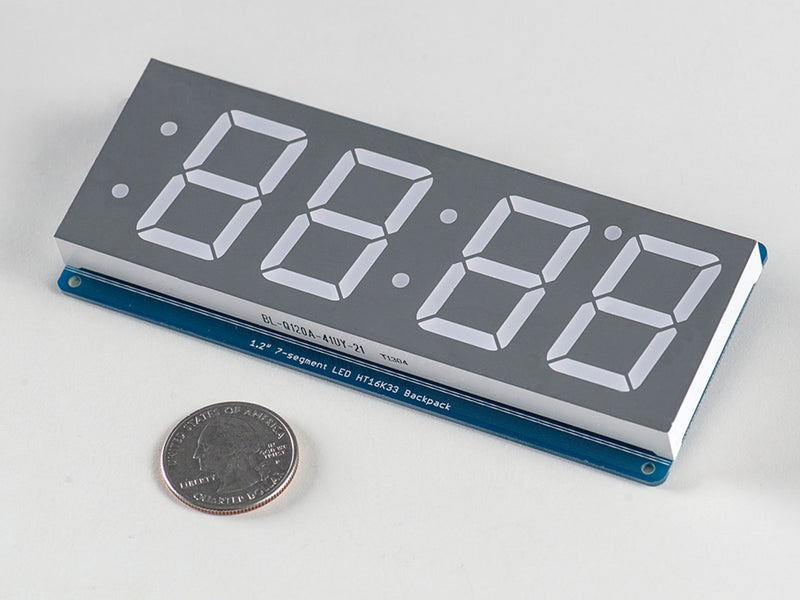 Adafruit 1.2\" 4-Digit 7-Segment Display w/I2C Backpack - Red