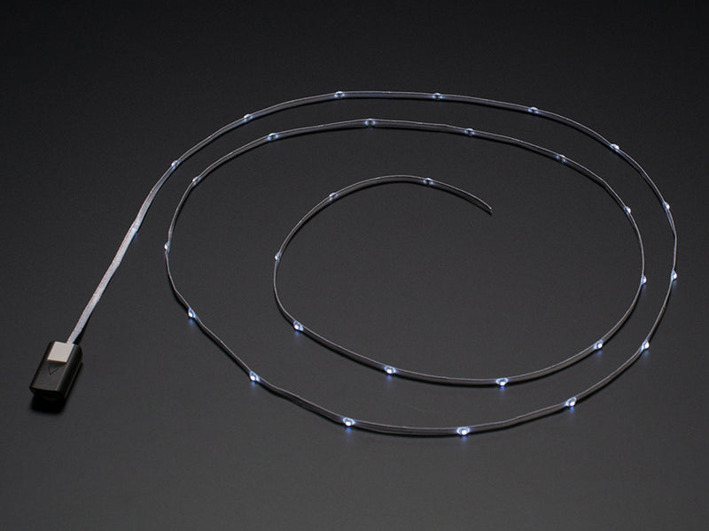 Litex White LEDs on White Fabric Ribbon Pack - 1.5 meter 30 LEDs