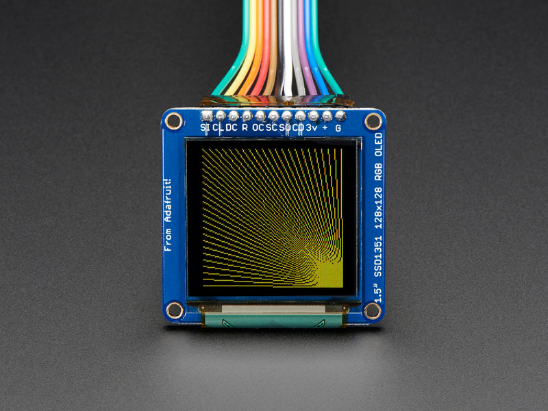 OLED Breakout Board - 16-bit Color 1.5\" w/microSD holder