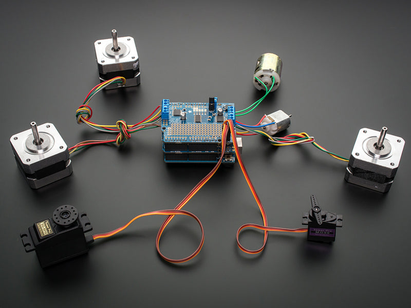 Adafruit Motor/Stepper/Servo Shield for Arduino v2 Kit