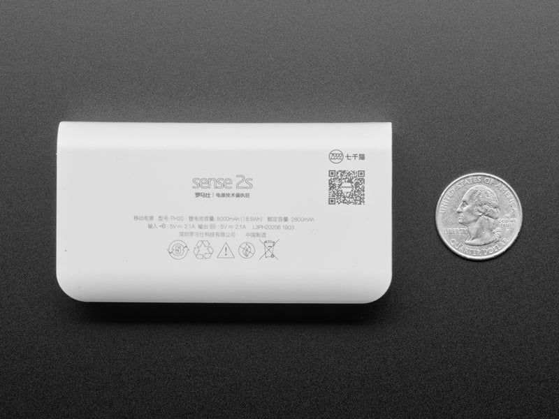 USB Battery Pack for Raspberry Pi - 5000mAh - 5V @ 2.1A