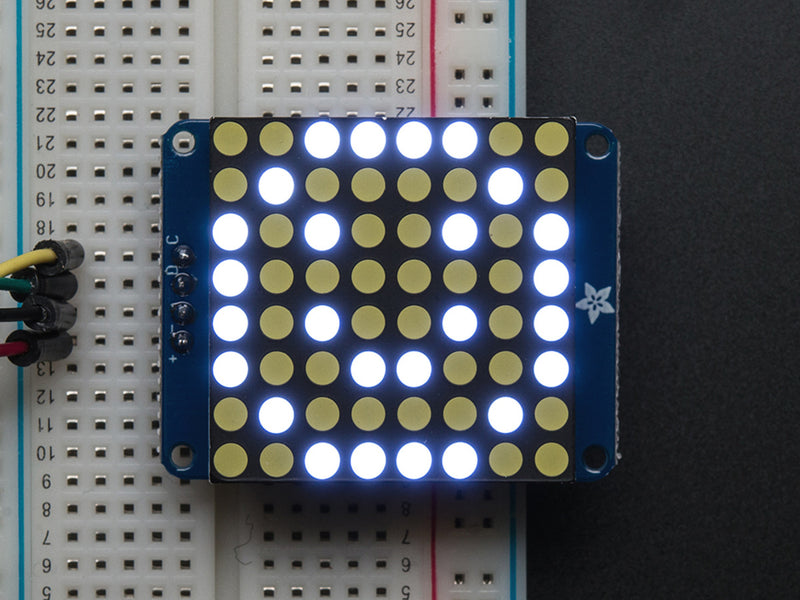 Small 1.2\" 8x8 Ultra Bright White LED Matrix + Backpack