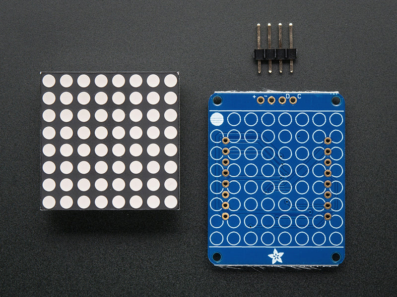 Adafruit Small 1.2\" 8x8 LED Matrix w/I2C Backpack - Pure Green